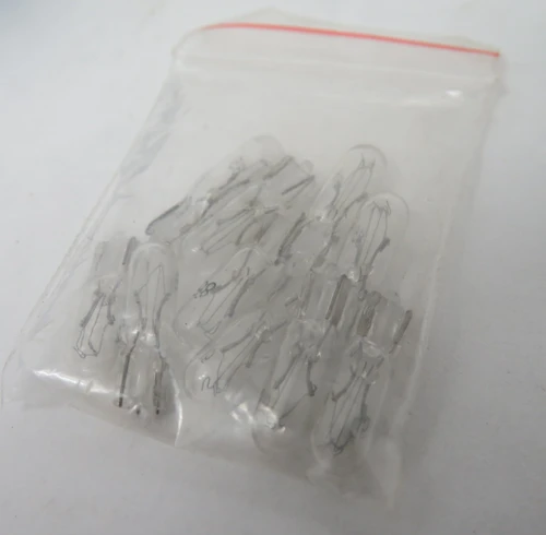 Standard T1.75/CL/28V/0.04A/WDG/STD Miniature Light Bulb 10-Pack BOX DAMAGE NEW