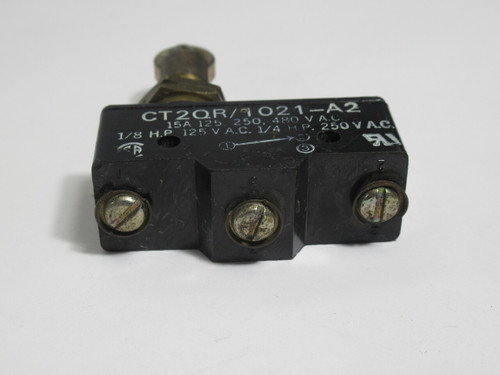 Burgess CT2QR/1021-A2 Snap Action Limit Switch 15A 125/250/480V 1/8HP 125V USED