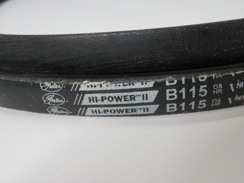 Gates B115 9003-2115 HI-Power II V-Belt 115"L 0.66"W 0.43"Th SHELF WEAR NEW
