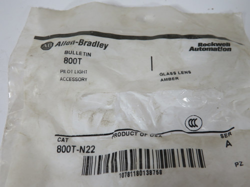 Allen-Bradley 800T-N22 Series A Amber Pilot Light Cap HOLEY BAG NWB