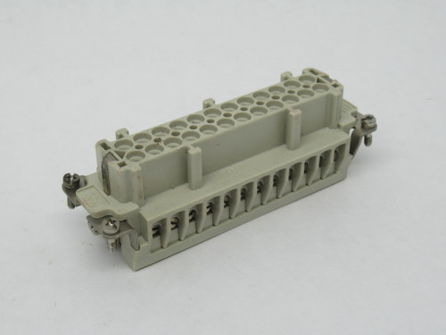 Harting 09330242701 Female Connector 16A Size 24B Contacts 1-24 USED