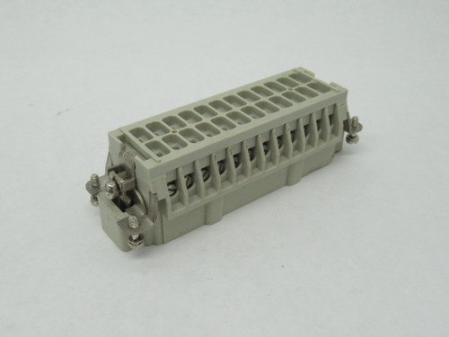 Harting 09330242601 Male Connector 16A Size 24B Contacts 1-24 USED