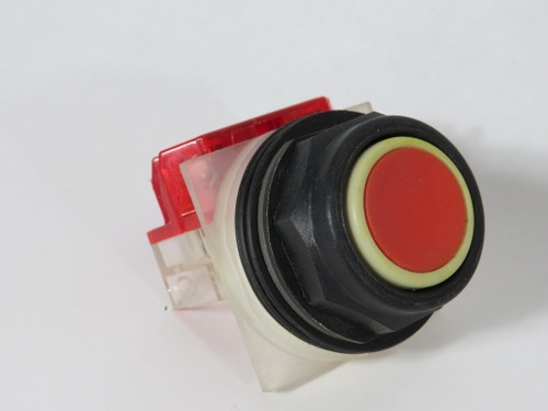 Square D 9001-KR1RH6 Ser K Red Flush Push Button 3A 240V 1NC USED