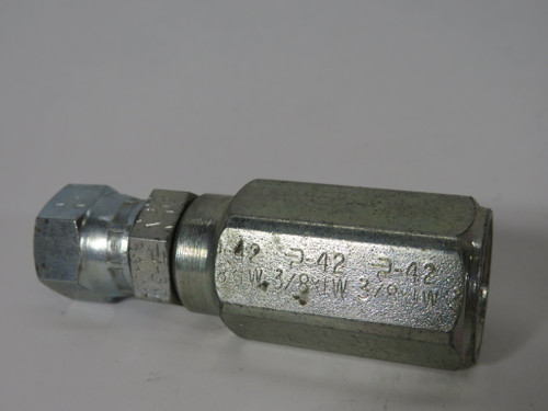 Parker 20142-6-6 Hydraulic Hose Fitting 3/8" Hose 3/8"-18 SHELF WEAR NOP