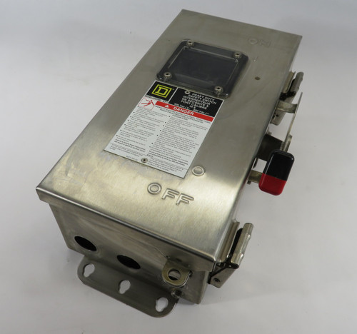 Square D CHU361DS Ser F06 Safety Switch 30A 600VAC/DC 3P 30HP USED