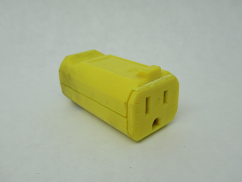 Pass & Seymour PS5969Y Straight Blade Connector 15A 125V 3W 2P 5-15R Yellow USED