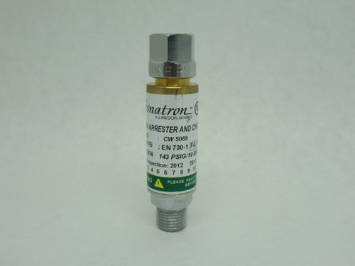 Lawson CW5089 Cronatron Flashback Arrester and Check Valve 143 psig 10 bar NOP