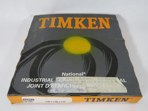 Timken 455200 Oil Seal 5.506"OD 4.500"ID 0.562"W BOX DAMAGE NEW