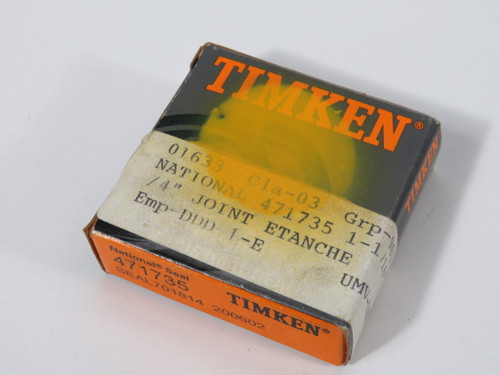 Timken 471735 Oil Seal 1.878" OD 1.062" ID 0.25" W BOX DAMAGE NEW