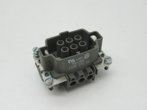 Wieland 72.300.0653 Female Connector Insert 16A 6-Pole + Ground USED