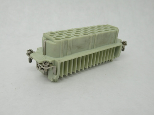 Harting 09210643101 Female Crimp Connector Insert 10A 64-Pole + Ground 24B USED