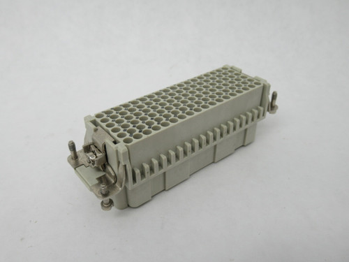 Harting 09161083101 Female Crimp Connector Insert 10A 108-Pole + Ground 24B USED