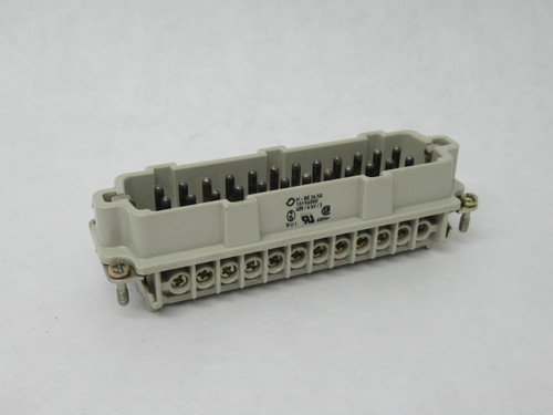Epic 10196000 Male Connector Insert 16A 24-Pole + PE USED