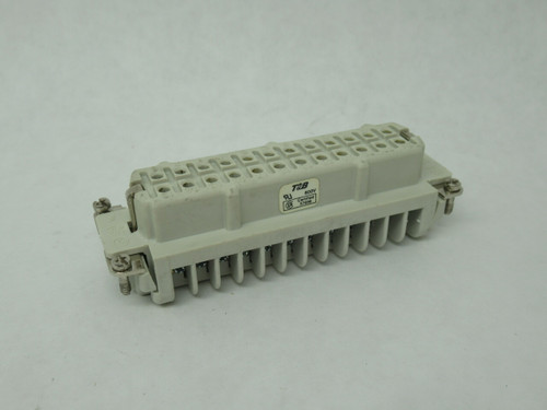 Thomas & Betts FS124B Female Connector Insert 16A 24-Pole + Ground USED