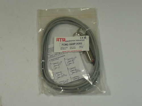 HTM FCM2-1808P-A3S2 Proximity Sensor 10-30VDC 200mA 8mm Distance NWB