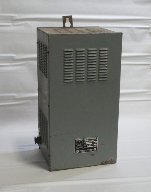 Marcus Dry Type TWM Transformer 15kVA Pri 600V Sec 240V 60Hz 3Ph RUST USED