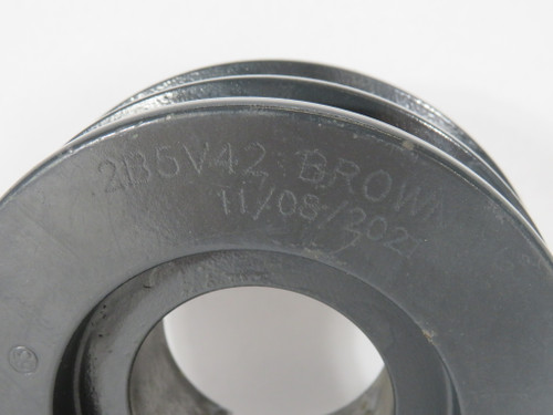 Browning 2B5V42 Split Taper Sheave .50-1.75" P1 Bushing 2 Groove 4.48"OD USED