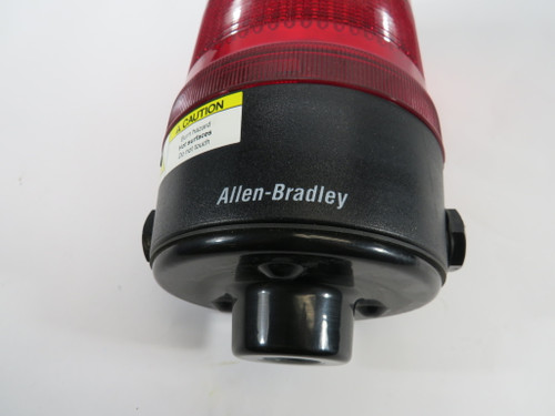 Allen-Bradley 855BM-S10BR4 120mm Red Surface Mount Strobe Beacon SHELF WEAR NOP