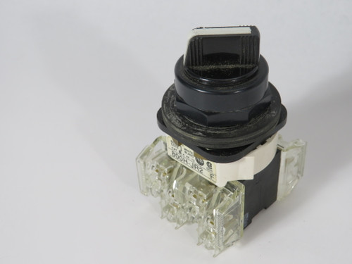 Allen-Bradley 800H-JR2B Series F 3 Position Selector Switch 2NO 2NC USED