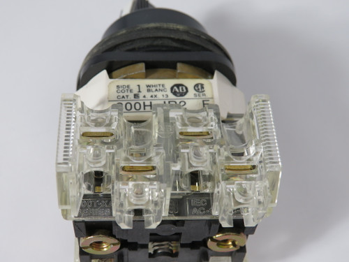 Allen-Bradley 800H-JR2B Series F 3 Position Selector Switch 2NO 2NC USED