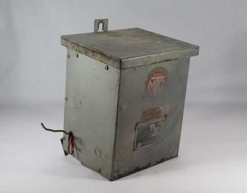 Marcus Type W Transformer 5kVA Pri 600V Sec 120/240V 60Hz 1Ph SHELF WEAR USED