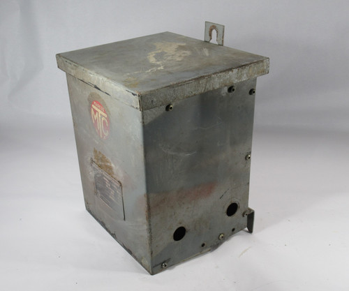 Marcus Type W Transformer 5kVA Pri 600V Sec 120/240V 60Hz 1Ph SHELF WEAR USED