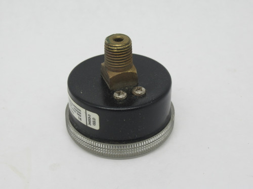 Marsh J2040 Dry Pressure Gauge 0-15 psi 2" Diameter 1/4" NPT Center Back USED