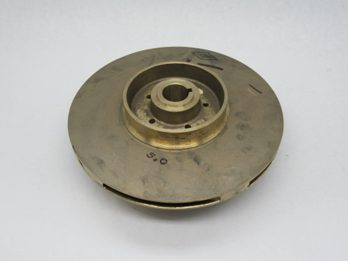 Auromet 96691730 5-Vane Bronze Impeller 10.5" OD 4" W 1-1/4" Bore USED