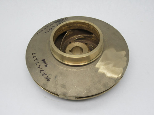 Auromet 96691730 5-Vane Bronze Impeller 10.5" OD 4" W 1-1/4" Bore USED