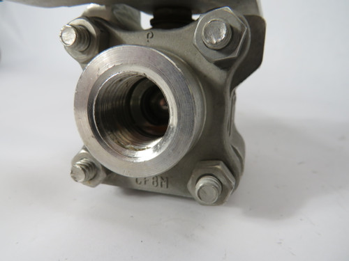 Jamesbury 1/2"-4A-3600-TT Ball Valve 1/2" NPT 1000 psig 120F 150WSP CF8M USED