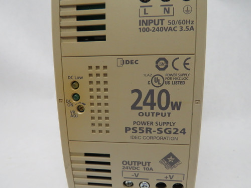 Idec PS5R-SG24 Power Supply 240W 24VDC 10A SHELF WEAR USED