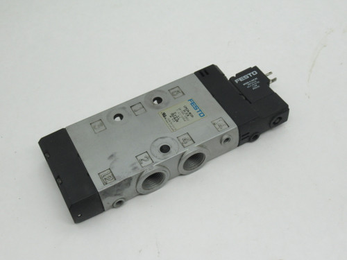 Festo 163166 CPE24-M1H-5L-3/8 Air Solenoid Valve 5/2-Way G3/8" 20.4-26.4VDC USED