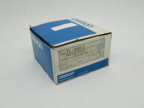 Omron TL-X5Y1-2M Proximity Sensor 45-260V 200mA 2m L SHELF WEAR NEW