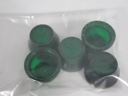 Allen-Bradley 800T-N26G Green Pilot Light Lens Lot of 5 USED