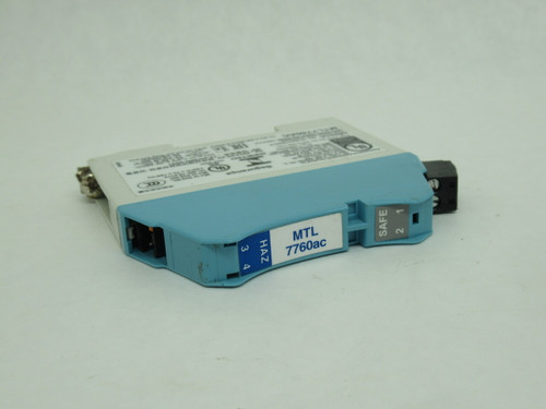 Eaton Crouse-Hinds MTL7760ac Zener Safety Barrier 2-Channel 10V 200mA 250V USED