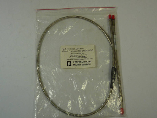 Pepperl+Fuchs FE-BNSRA5S-3 Fiber Optic Cable 3' L NWB