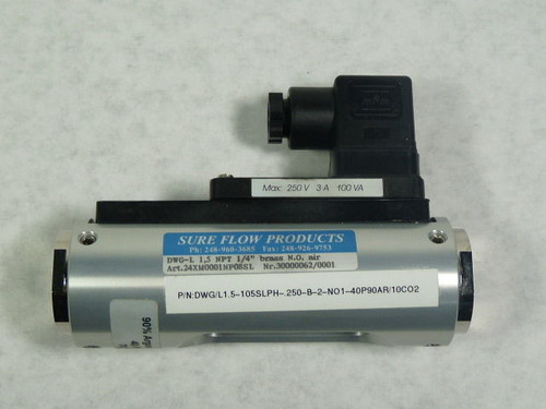 Sure Flow 24XM0001NP08SL Flow Meter 40PSIG 1/4" NPT 250V 100VA NOP