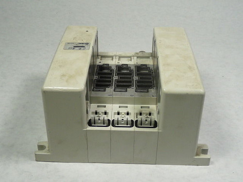 SMC VQC4-LAL000 MY-DE Pneumatic 3-Port Valve Manifold USED