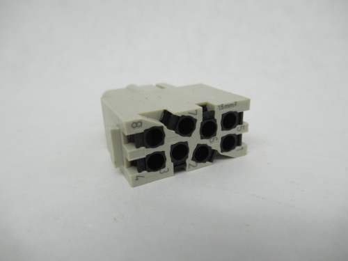 Harting 09140082734 Female Quick Lock Module 16A 400V 8-Position 1.5mm NOP