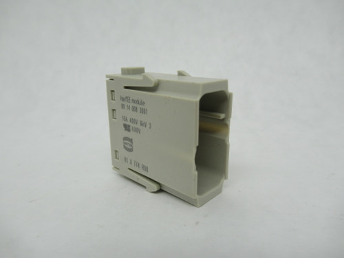 Harting 09140083001 Male Crimp Module 16A 400V 8-Position NOP