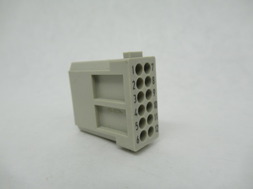 Harting 09140123002 Male Crimp Module 10A 250V 12-Position NOP