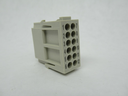 Harting 09140123001 Male Crimp Module 10A 250V 12-Position NOP