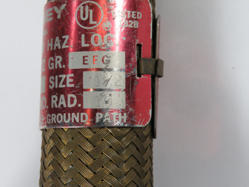 O-Z/Gedney ECGJH-50-18 Bronze Braid Flex-Coupling Hose 1/2" Size 18" Long USED