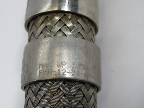 Flex-Pression FPH-12-10-S4-CRN Stainless Steel Hose 3/4" 10"L SHELF WEAR NOP
