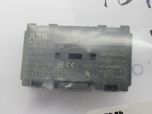ABB OA1G10 Auxiliary Contact for Disconnect Switch 690V 16A 1NO NWB