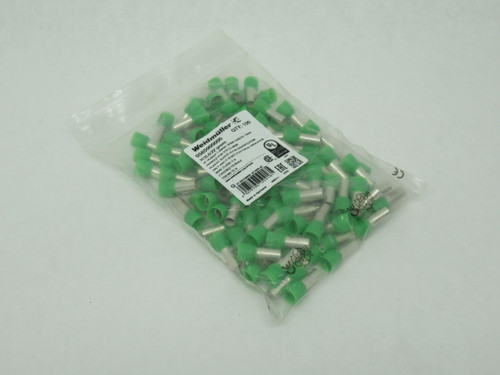 Weidmuller 0565900000 Wire-End Ferrule 16mm Diam AWG6 Green 100-Pack NWB