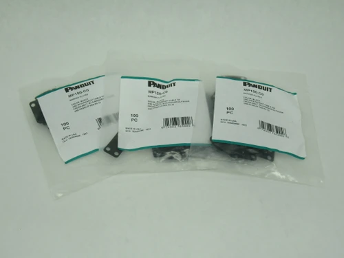 Panduit MP150-C0 Wire Marker Plate 1.50x0.75" Black 3 Packs of 100 Each NWB