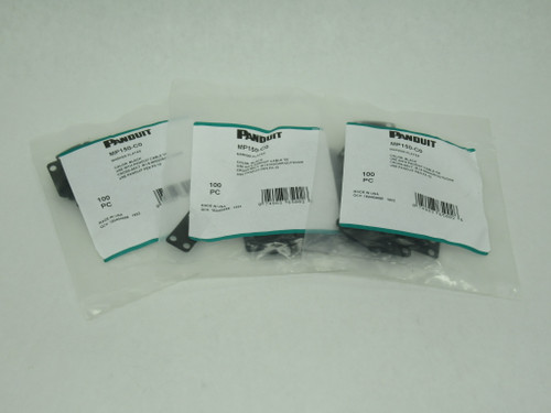 Panduit MP150-C0 Wire Marker Plate 1.50x0.75" Black 3 Packs of 100 Each NWB