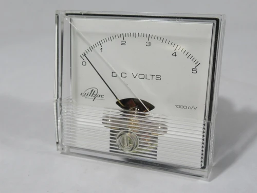 Wilbac 18115 Panel Meter 0-5 Dc Volts CRACK IN DISPLAY USED