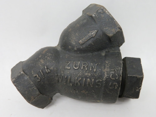 Zurn Wilkins SC Black Ductile Iron Y-Strainer 3/4" 250LBS USED